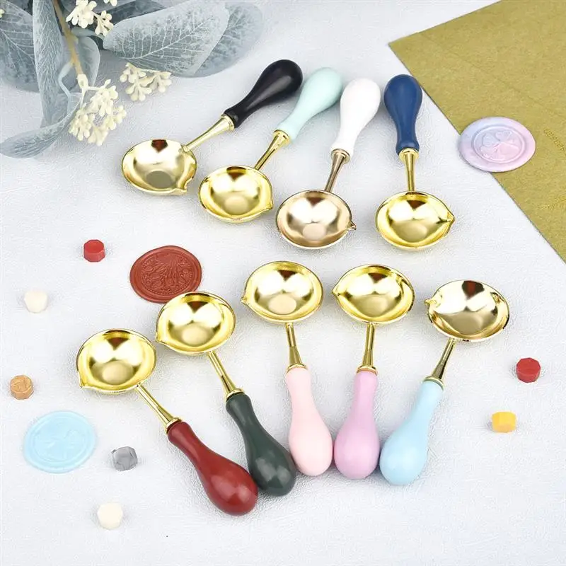 Description Picture 5 of itemWax Seal Stamp Set Lacquer Furnace With Spoon Wax Seal Melting Furnace Solid Wood Melting Heater Wax Pot Bead Stick Heater