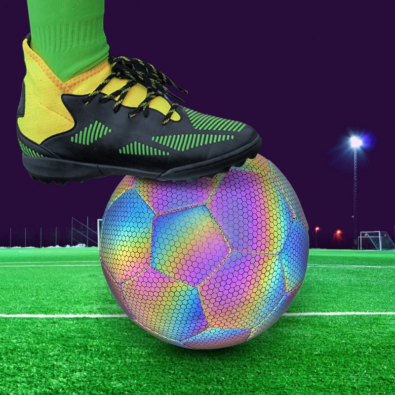Reflective Soccer Ball Size 5 Night Glow in the Dark Football Luminous for Sports League Match Training soccer ball