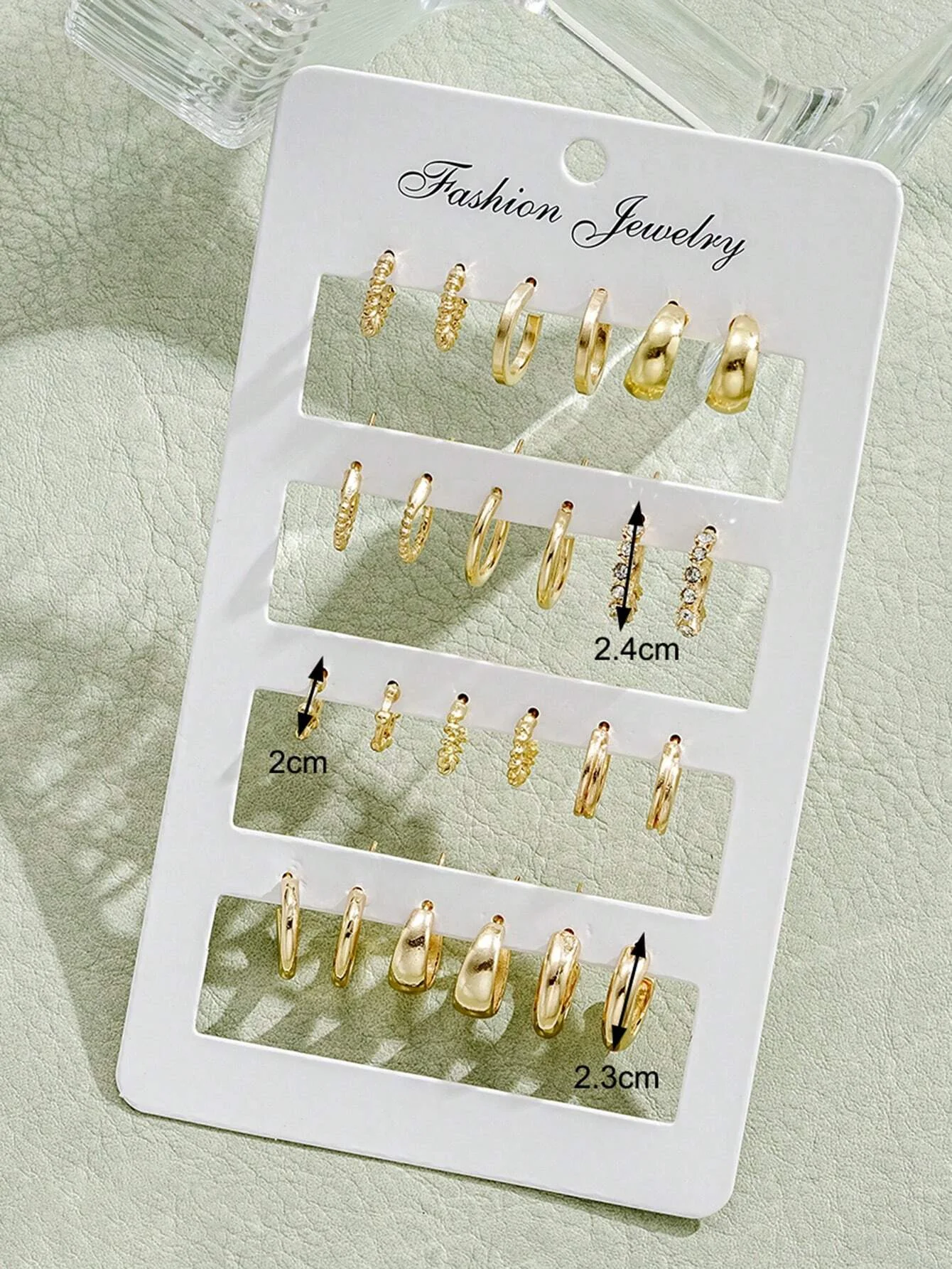 24pcs/Set Fashion Rhinestone Small Hoop Earrings Minimalist Everyday Earrings For Women Date Holiday Jewelry Anniversary Gifts