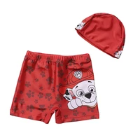 Kid Swimwear Pants Cap Set Baby Boy Swimsuit Shorts Cartoon PAW Patrol kids Swimming Trunks Gift 4