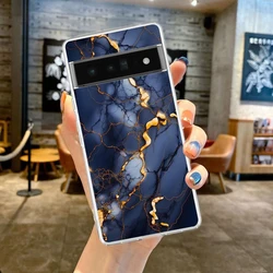 Elegant Marble Design Shockproof Silicone Phone Case - Transparent Shell - Pixel 5 (B1)