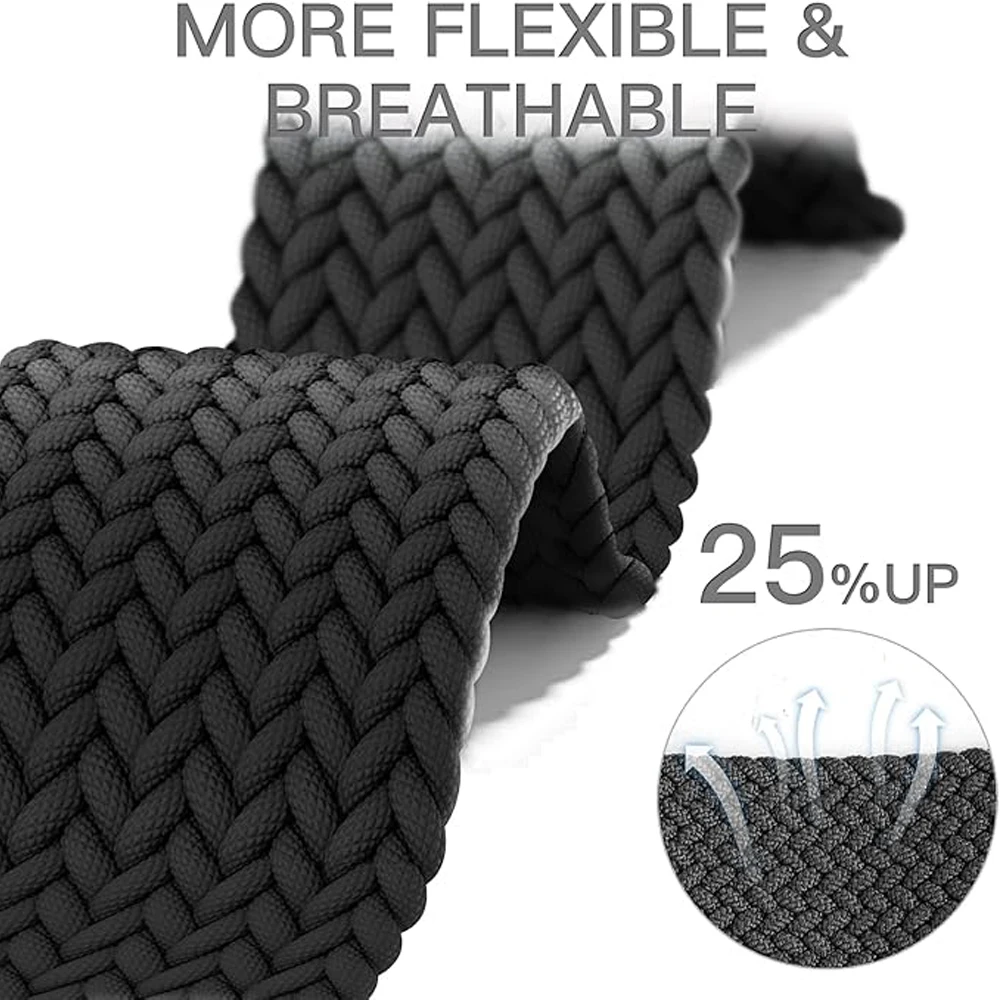 Braided Magnetic Watch Strap – 20mm/22mm, Universal Fit