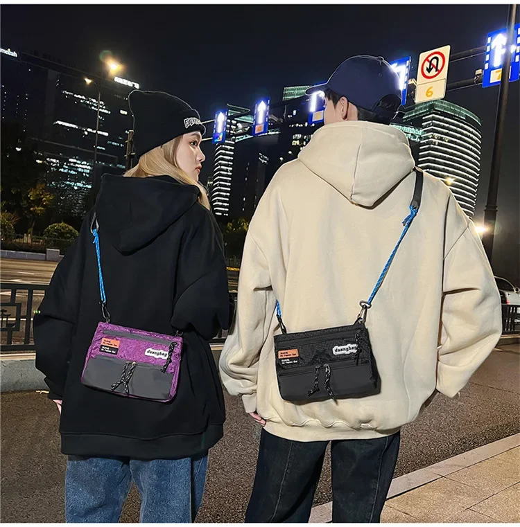 Autumn/Winter Mini Crossbody Bag Men Nylon Chest Pack Couple Light Shoulder Mobile Phone bag Male Travel Hiking Storage bags