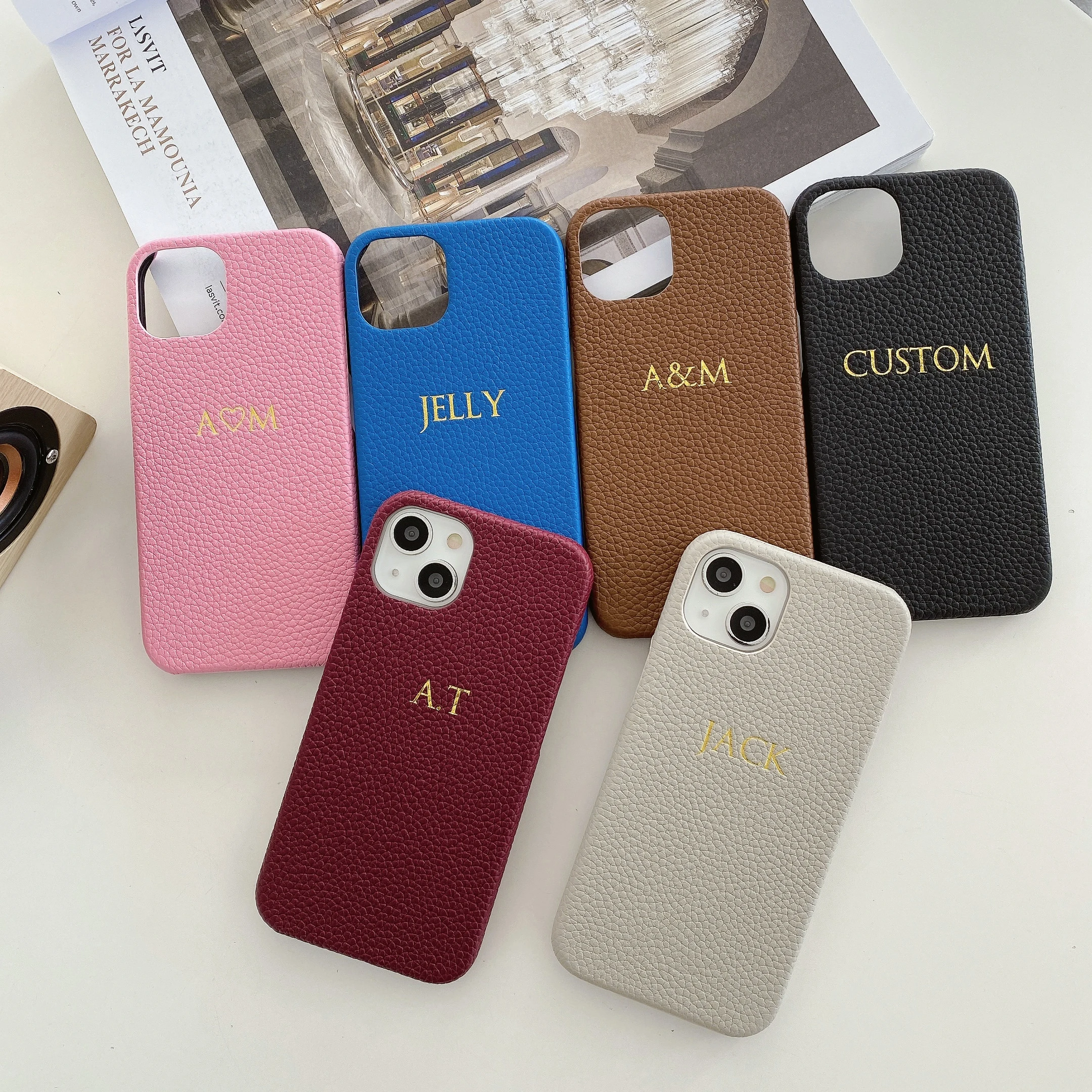 Leather Case Personalised Monogram Iphone Xr Case Iphone 12