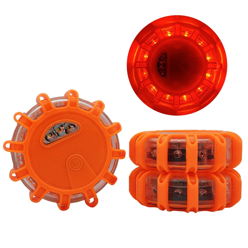 

Trucks Vehicle Car Orange LED Emergency Lights Flare 9 Modes Safety Warning USB Rechargeable Flashing Lamp