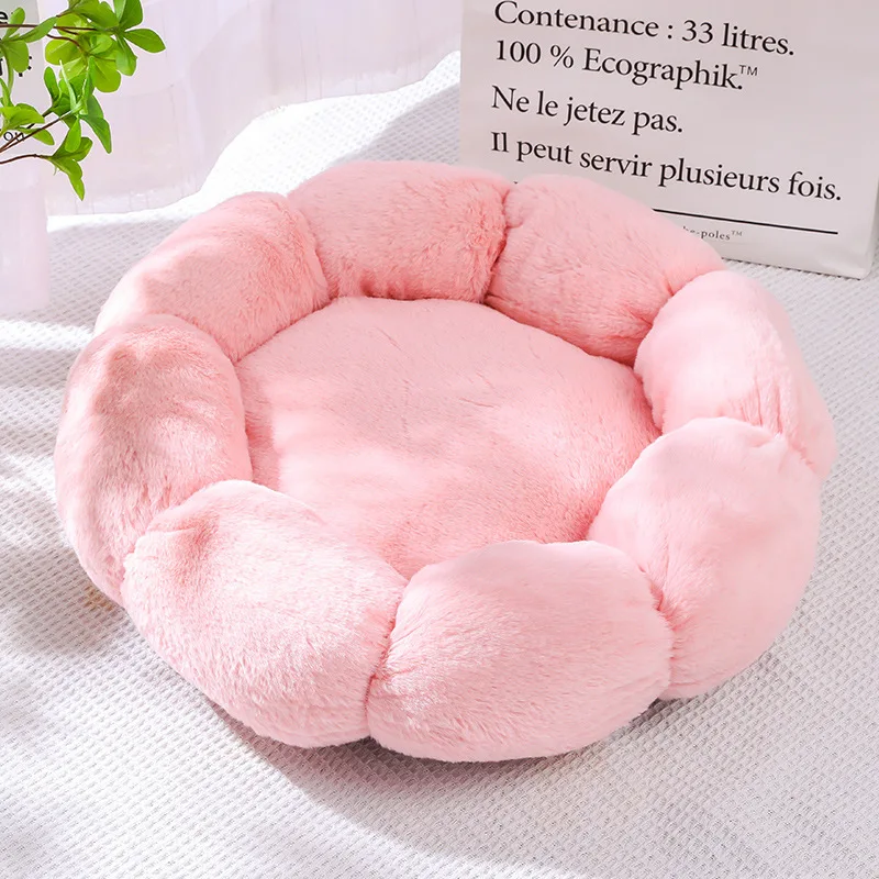 Flower Plush Pet Bed