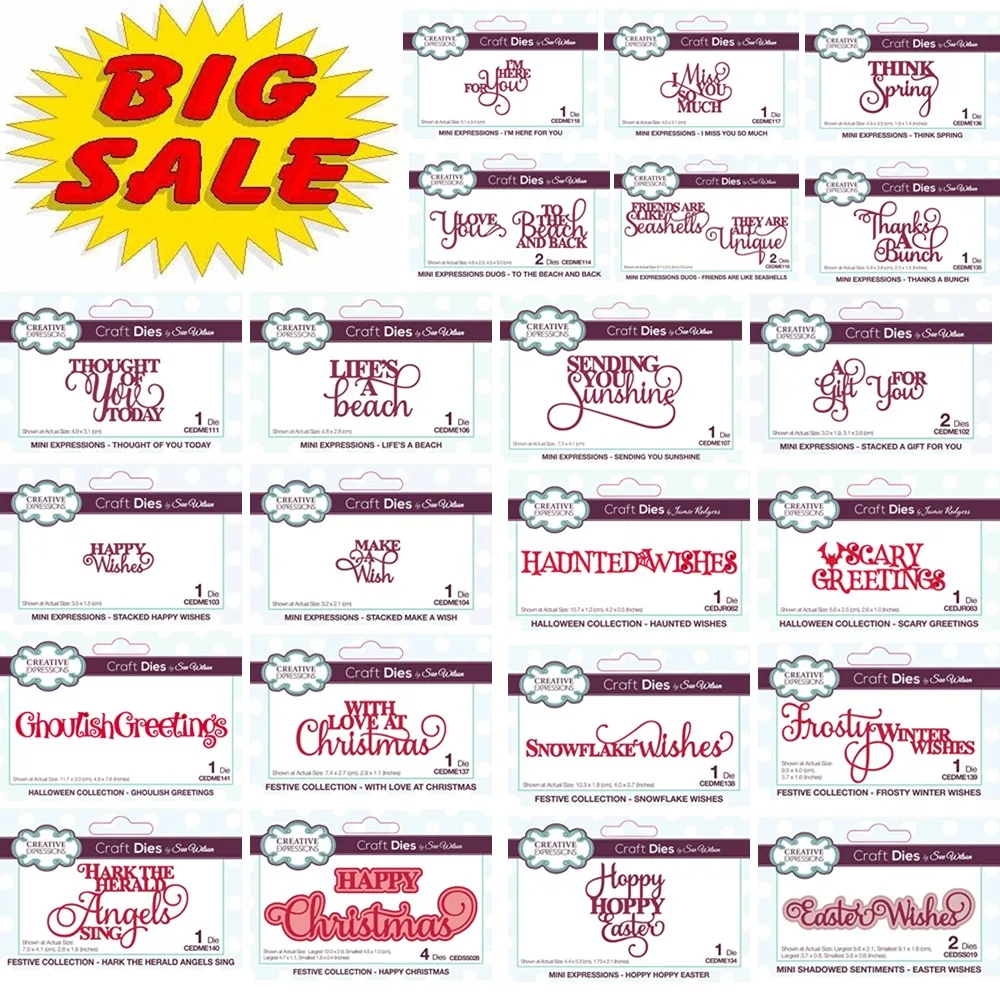 GreatSaleSeriesShortSentencesMetalCuttingDiesScrapbookDiary