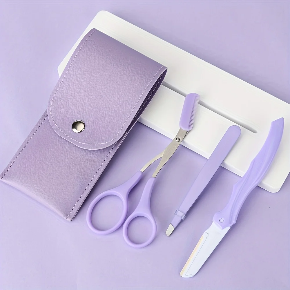 Eyebrow Trimmer Set Eyebrow Trimming Knife Face Razor Women Professional Scissors Comb Brow Trimmer Scraper Accessories Eyebrow Razor Set Eyebrow Trimmer Blade Eyebrow Scissors Eyebrow Razor Eyebrow Trimmer Eyebrow Scraper