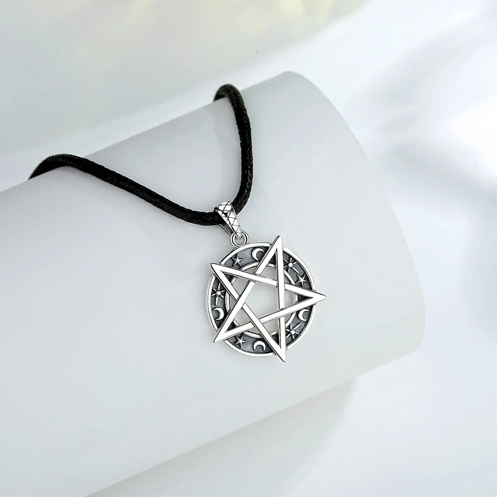 유도라 925 스털링 실버 반전 오각형 목걸이, 솔로몬 부적 테트라그램 마톤 펜던트 위칸 쥬얼리 남성용 - AliExpress