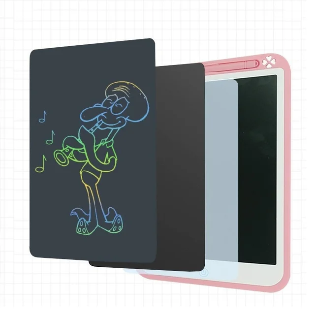 12inch Children Reusable Color Writing Tablet Instant Erase & Lock Button, Eye Protection Screen Drawing Board Educational Gifts 2