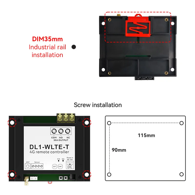 Sensor de Temperatura com Alarme de Desligamento Controlador de Relés Sim Sms Chamada Controle Remoto Zer Aplicativo 4g Dl1-wlte-t Rs232 - Image 2