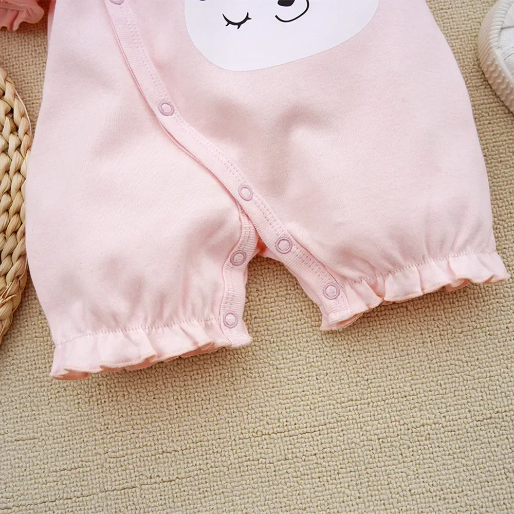 Baby Rompers Baby Jumpsuit Cotton Jumpsuit Baby Clothing Cotton Onesies Summer Baby girl clothes cute rabbit short sleeve cotton romper newborn Onesies For babies little girls clothing overalls