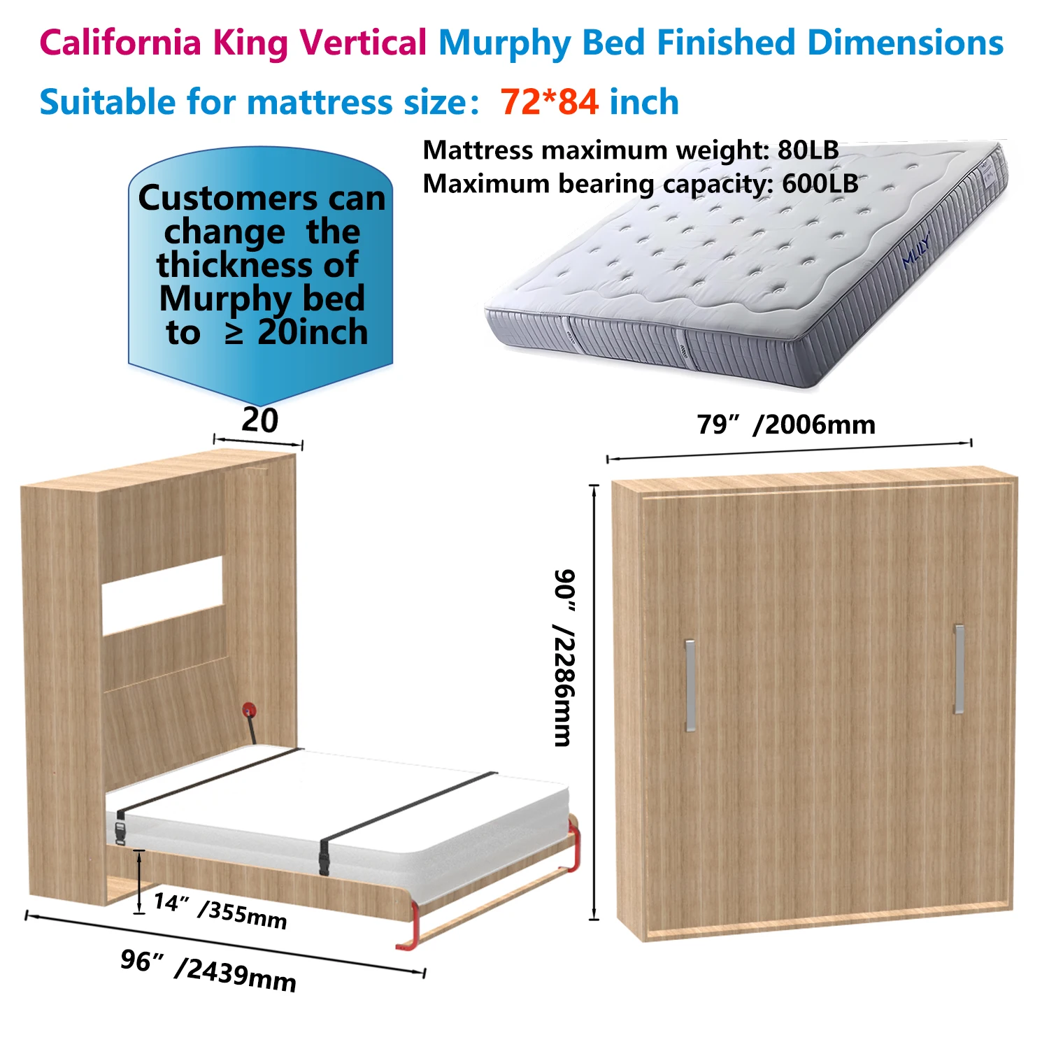 Vertical CA King