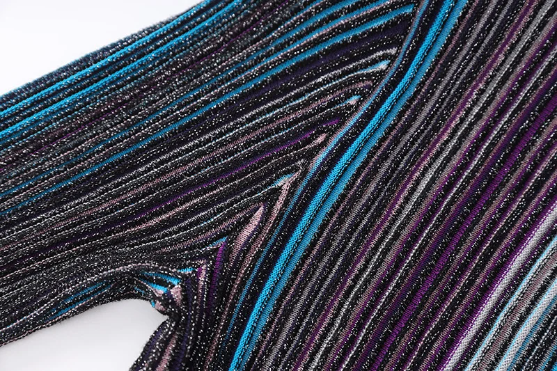 Knitted 2 Piece Set Female Long Sleeve Button Design Multicolour Splicing Pullover Bodycon Skirt Autumn Gentle Chic Suits S24ffcdd6a8444a18b35bd7035d11766ec