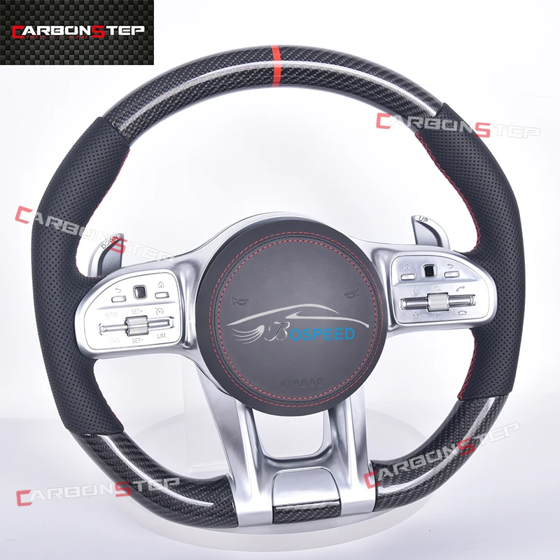 

Carbon Fiber Steering Wheel For Mercedes Benz AMG A C E S Class C43 A45 W205 W204 G55 G500 W212 W463 C63 S63 CLS63 E63