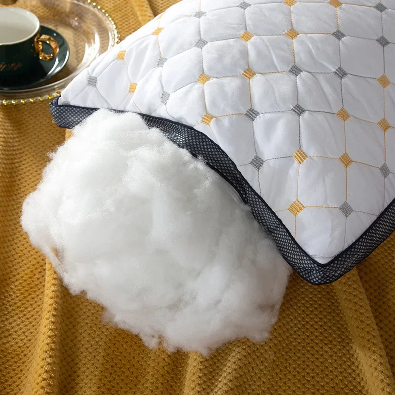 No deformation high pillow does not collapse adult deep sleeping feather velvet double pillow core home pillow core 5