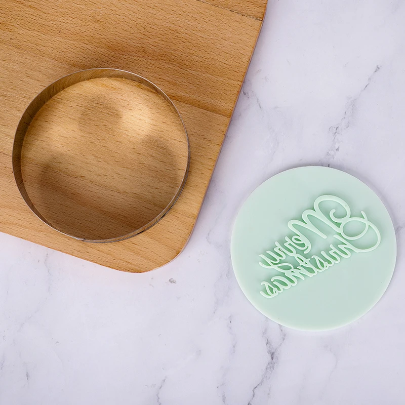 1,3-8pc Fondant Acrylic Cookie Embosser Mold Happy Birthday Valentine's Day Pattern Biscuit Stamp Cake Decorating Tool cookie cutter baking mold cookie mould cookie printing mold fondant cutter baking decorating tools
