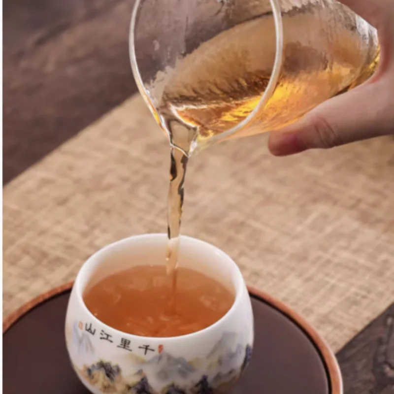 Exquisite sheep fat jade white porcelain tea cup, handmade portable ceramic tea cup, customized tea set, personal master cup