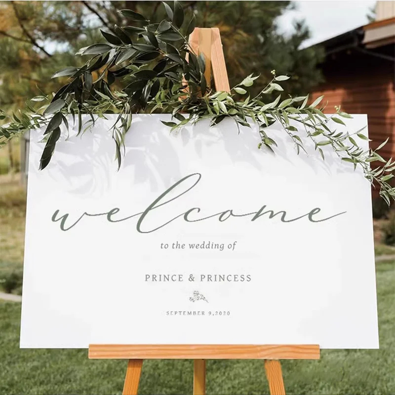 Simple Style Welcome Sign Business Banquet Welcome Sign Party Guide Engagement store opening Party Guide Design 1pc canvas