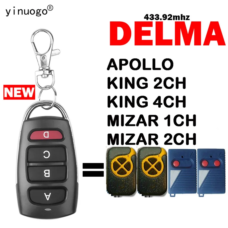 DELMA APOLLO KING2CH KING4CH MIZAR1CH MIZAR2CH Фиксированный код100% клон Устройство открывания гаражных ворот Дистанционный фиксированный код 433,92 МГц