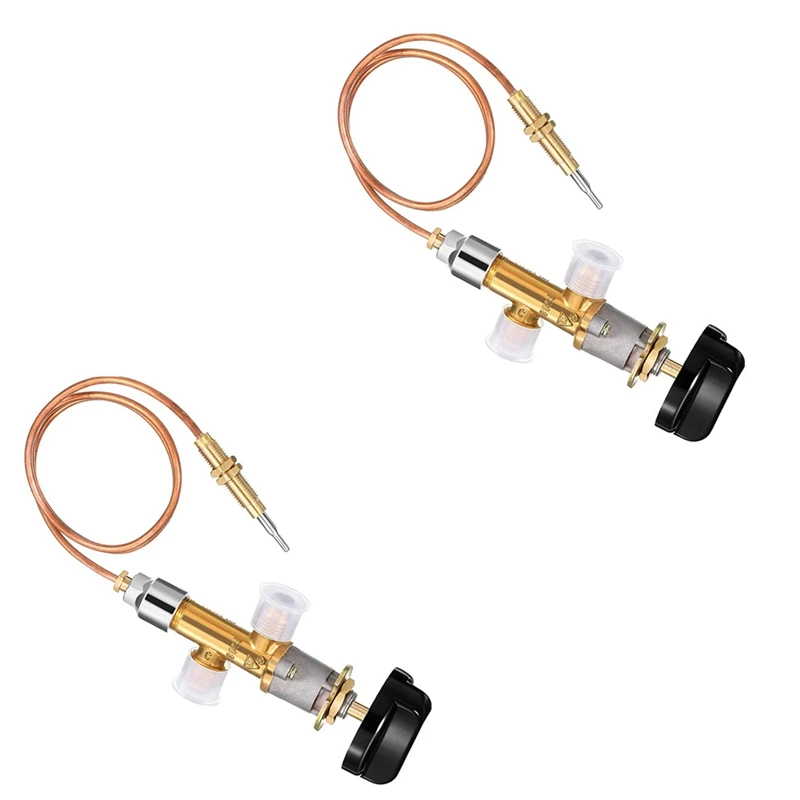 2X Low Pressure Gas LPG Fireplace Failure Safety Control Valve Kit Gas Heater Thermocouple Replacement 5/8-18UNF
