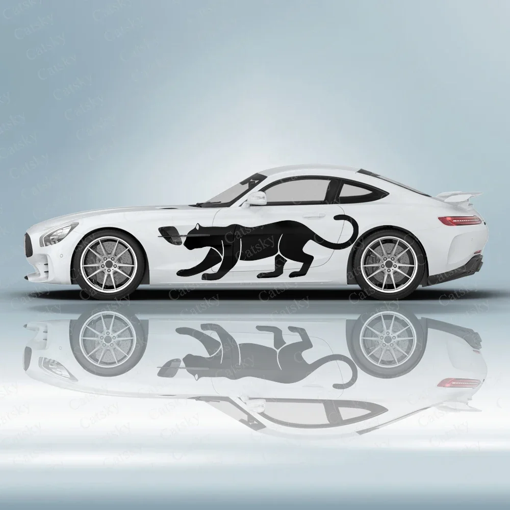 

Stalking Panther Jungle Animals Universal Both Sides Car Stickers Chinese Elements Body Stickers Decal Various Colors Available