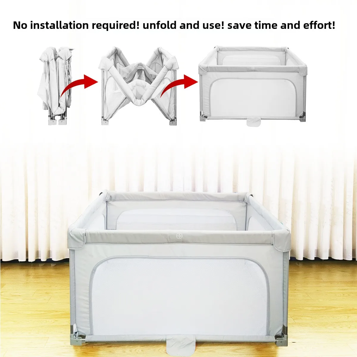 Baby Playpen Children Do Not Need To Install Convenient Fence Indoor Foldable Baby Play Fence Multi-functional Protective