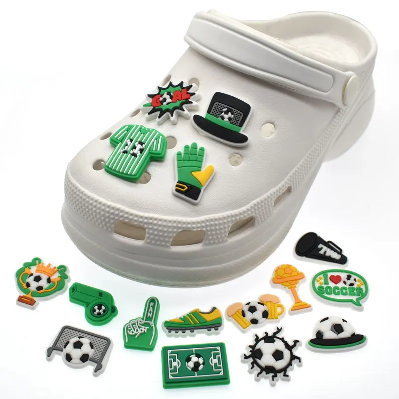 Hot Sales 1Pcs Football Soccer Shoe Charms for Crocs Accessories