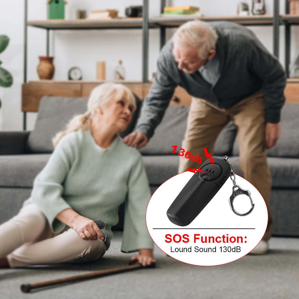 Allarme Tascabile Per Autodifesa - 130 DB Con Luce LED, Portachiavi Per Donne E Bambini - Foto 4