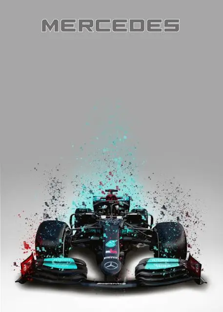 2022 F1 Formula 1 Race Car Poster Wall Art Mclaren Splatter Paint Racing Car Collection Canvas Painting Prints Room Home Decor 