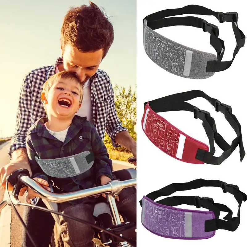 Children Motorcycle Security Strap Universal Kids Seat Belt Harness Adjustable Toddler Safety Harness For 2-12 Years Children universal children s bath sponge high density cartoon printing frictionless bath towel household dust collector