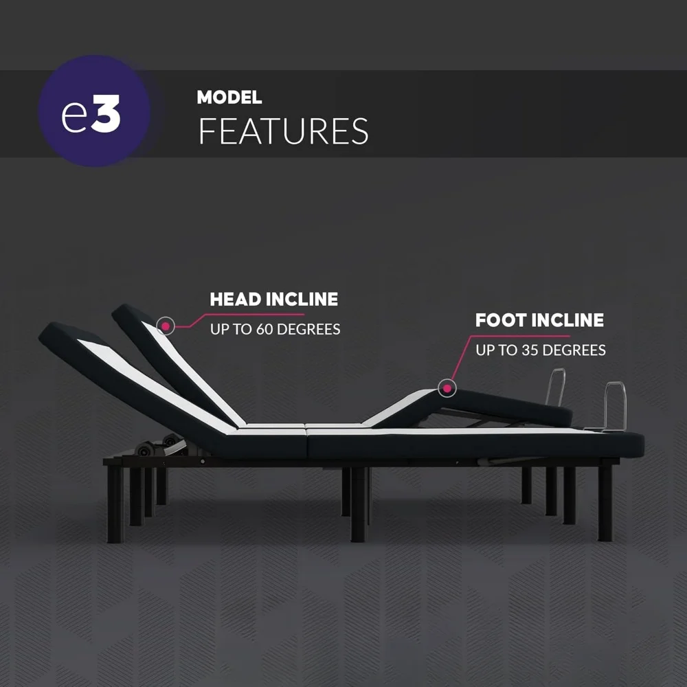 King Size Adjustable Bed Frame with Head and Foot Incline, Wireless Remote Control, Easy Assembly, Bed Frame 4