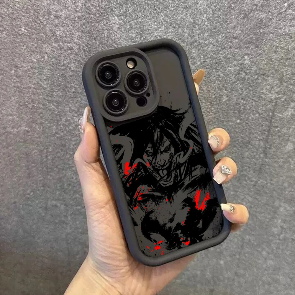 Attack on Titan Anime Black Premium Soft Phone Case