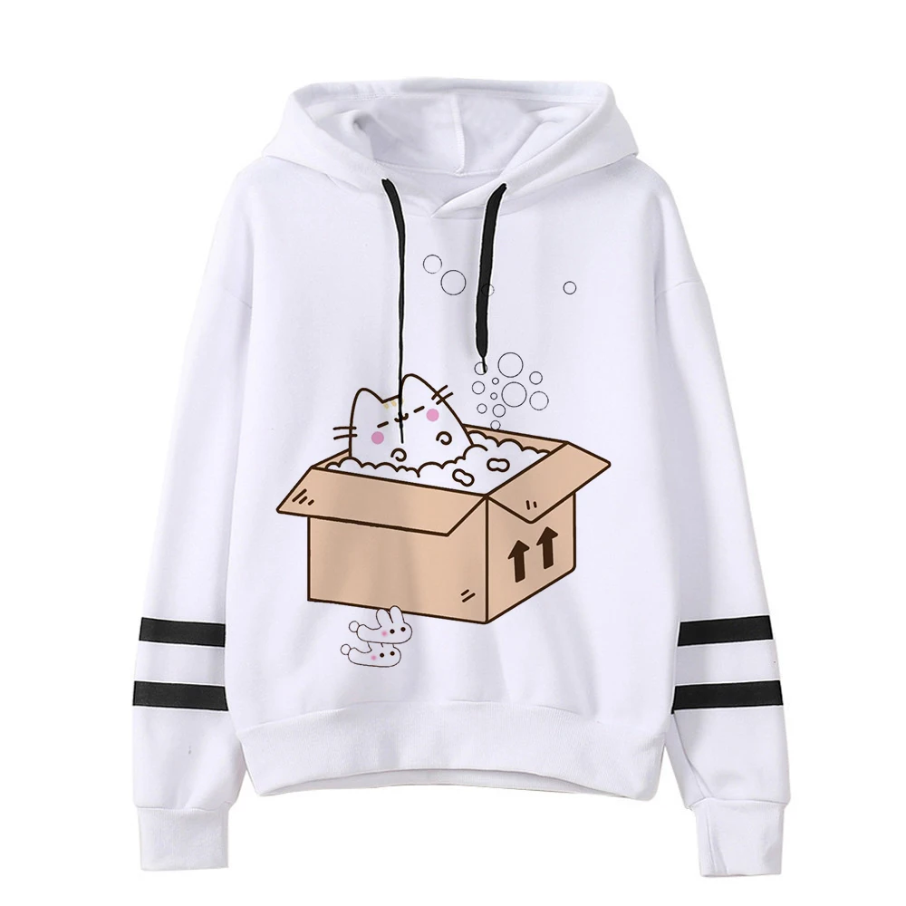 thumbnail image 1 of Ullzang-Sudadera con estampado de gato Pusheen para mujer, ropa con capucha de estilo coreano, Kawaii, Harajuku, 1 of 5