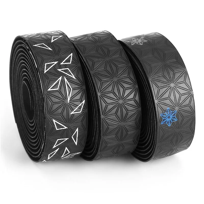 Anti-Slip Handlebar Tape PU Road Bike Shock Absorption Handle Bar Tape With Bar End Plugs for Bicycle Racket Cycling Tools