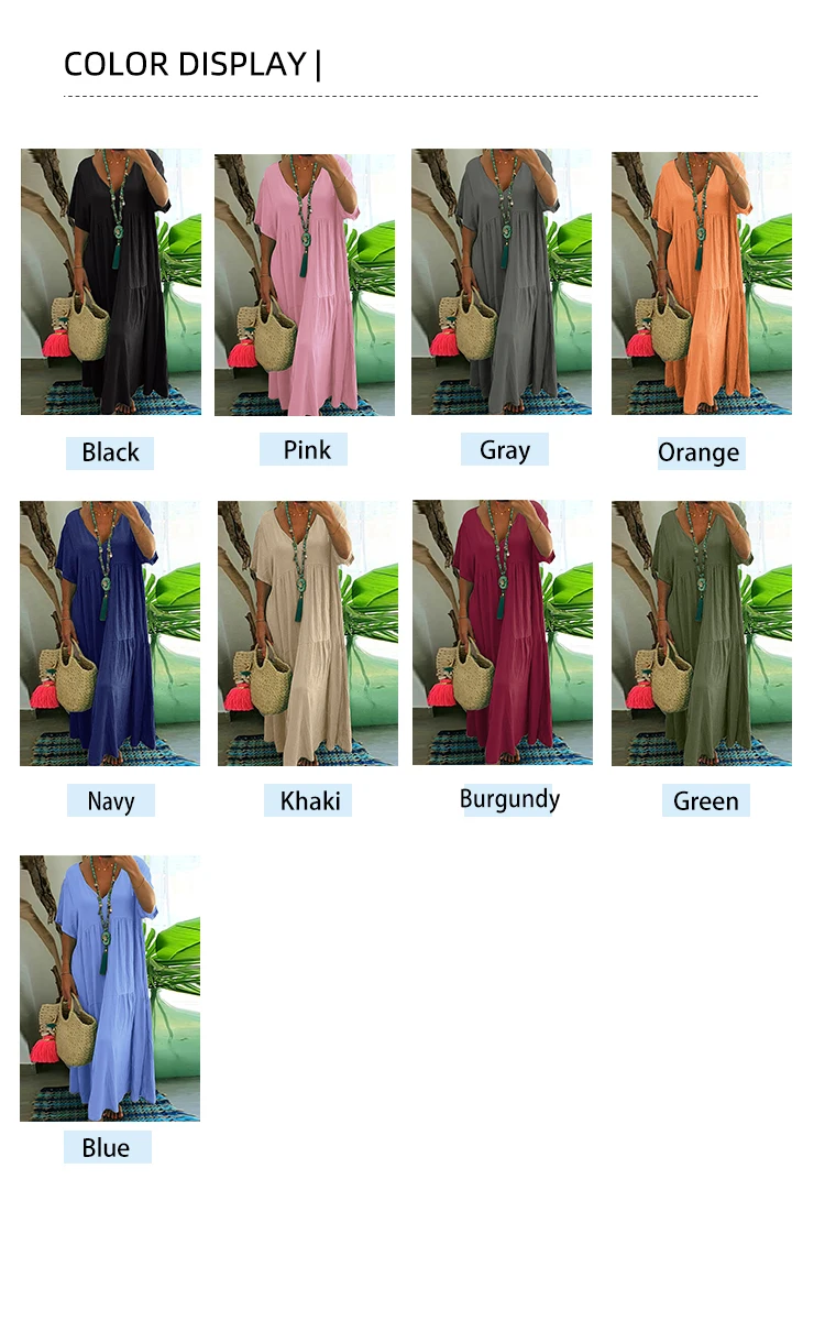 V Neck Polyester Dress
