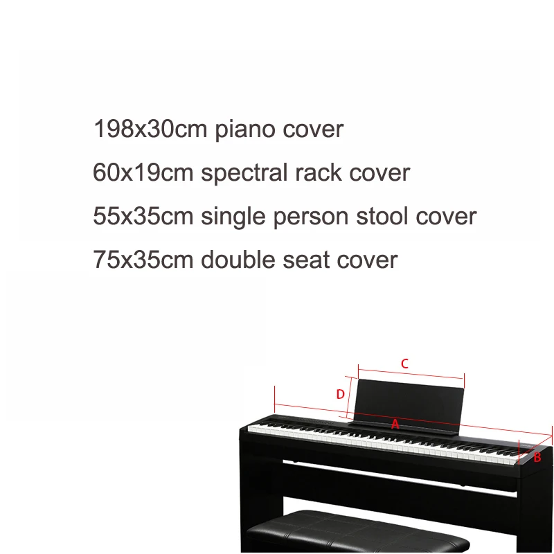 1 PCS 88-key electronic piano dust-proof half cover 61-key electric piano cover/Shelf cover/Stool cover piano keyboard cover piano keyboard covers