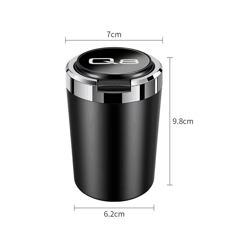 Car Ashtray Accessories for Audi a4 b6 b7 b9 a3 8l 8p 8v q3 a7 a4 b8 a6 c6 4f c7 a5 q8 a7 a8 portable ashtray