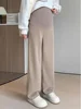 Spring Autumn Fashion Maternity Straight Pants Wide Leg Loose Across High Waist Trousers Clothes for Pregnant Women Pregnancy 6