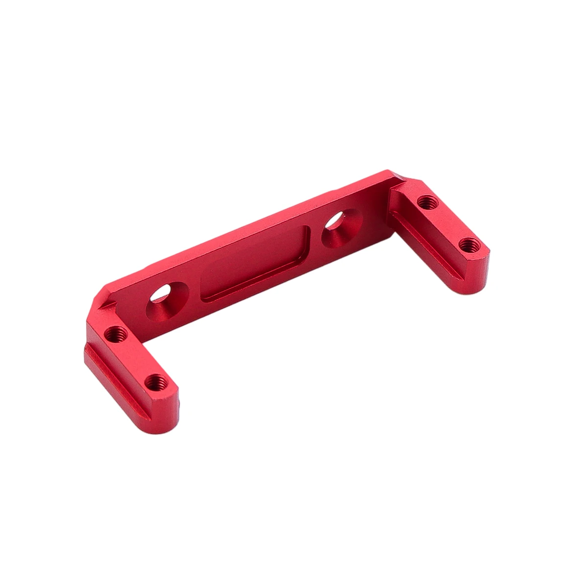 Support de servo Vanquish F9 en alliage d'aluminium argent et noir, vue de côté.