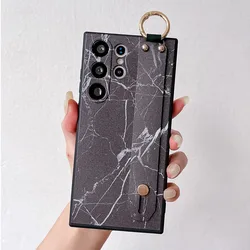 Elegant Marble Wrist Strap Phone Holder Case - SoCouple Collection for P20 (ZK11)