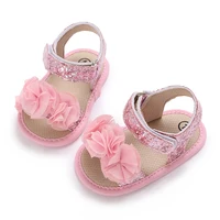 Summer Cute flower  Newborn Baby Shoes Non-slip Cloth Bottom Shoes For Girls Elegant Breathable Leisure Baby First Walking Shoes 3