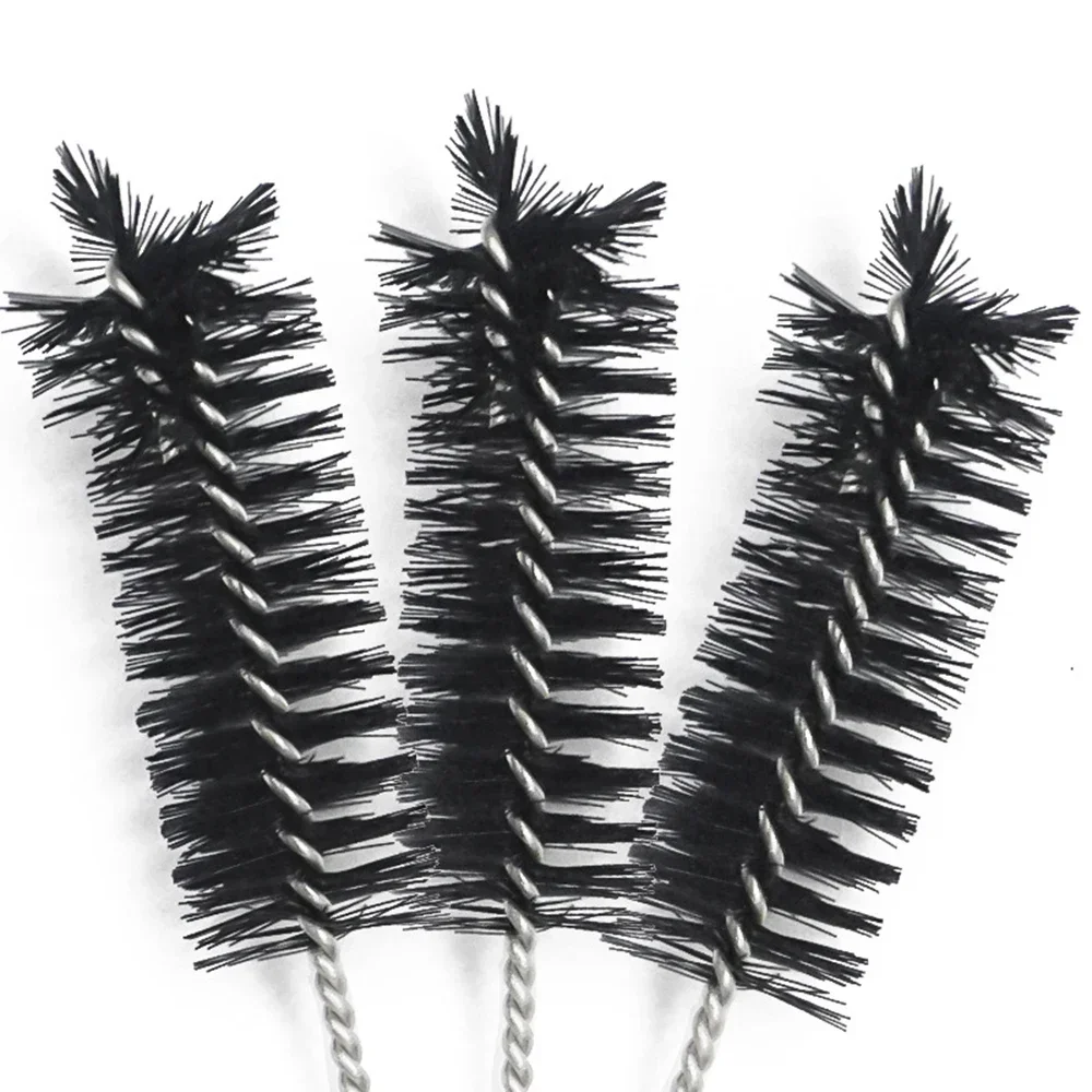 5pcs Durable 5cm Wire Tube Brush Metal Handle Steel Wire Soft Cleaning Brush Glass Hand Tool 3