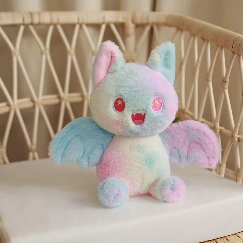 

New Cute Rainbow Bat Doll Holiday Gift Cute Colorful Rainbow Bat Plush Toy
