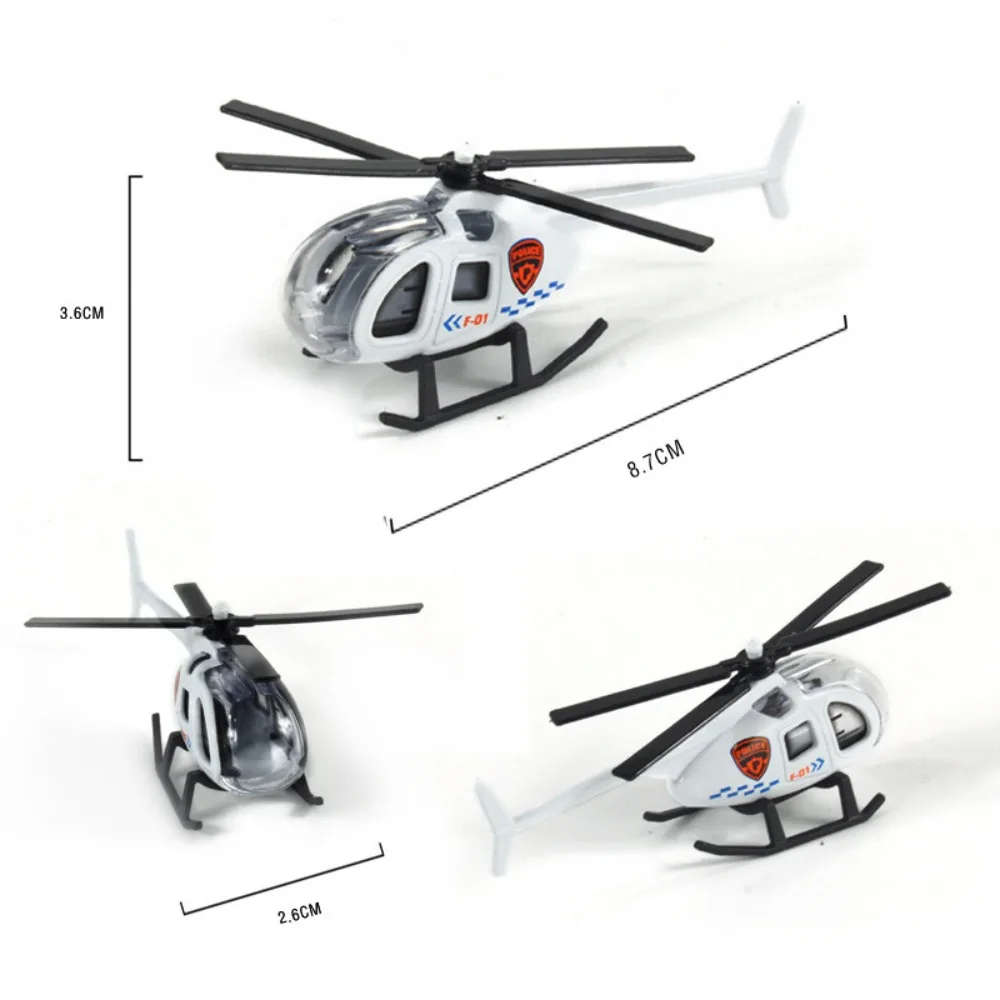 1PC New Childrens Helicopter Toy Alloy Airplane Model Military Ornaments Boy Toy Taxiing Simulation Helicopter Christmas Gift images - 6