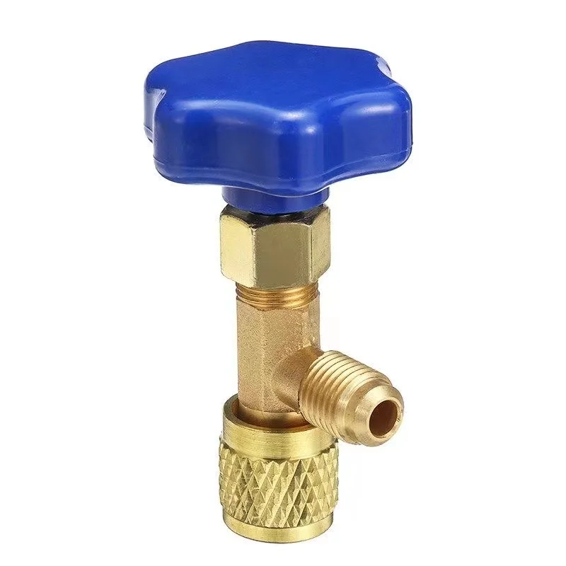 Refrigerant Can Opener 1 Pcs Low Pressure Dispensing Valve Bottle Opener 1/4 SAE Connector Mayitr Refrigerant Bottle Can Tap for R22 R134a R410A Gas