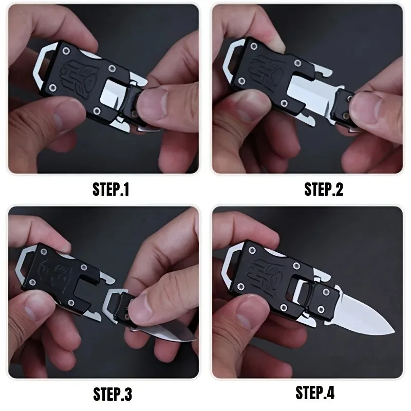 Mini cuchillo plegable portátil, cuchillo táctico multifuncional, cuchillo de supervivencia al aire libre, cuchillo de regalo