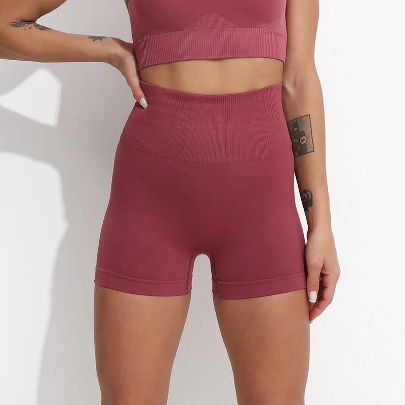 

Women Yoga Shorts Workout Clothing High Waist Push Up Gym Leggings Cycling Running Fitness Seamless Jogging Yoga Short For Women