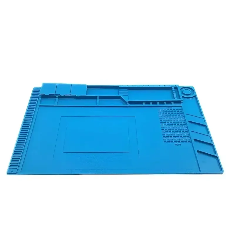 Magnetic Mat Silicone Work Mat Soldering Station Mat Heat Resistant 932°F Anti-Static for Electronic Phone Laptop Watch Repair image 6