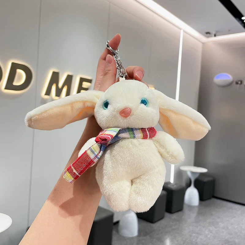 Creative Houndstooth Fashion Bunny Doll Key Chain Cute Temperament Rabbit  Plush Doll Woman Bag Pendant Gift Keychain Charms - AliExpress